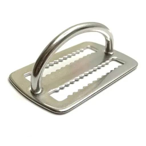 Anilla D 90 grados grande (D-Ring) acero inoxidable 50mm